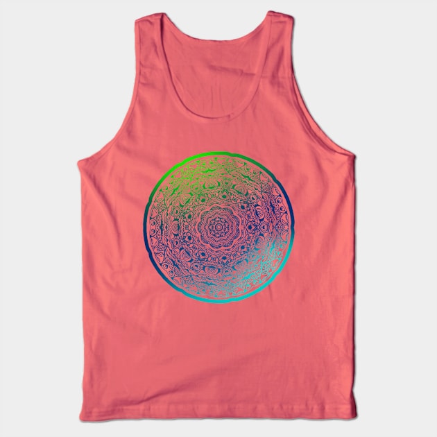 Mandala Greens & Blues Tank Top by Danispolez_illustrations